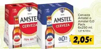 Supermercados Piedra Cerveza amstel o amstel 0.0 pack 6 oferta