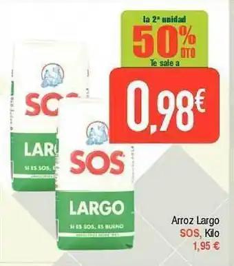 La 2a unidad 50% dto arroz largo sos