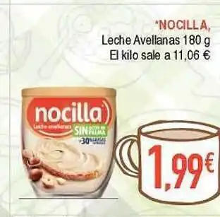 Masymas Nocilla leche avellanas el kilo oferta