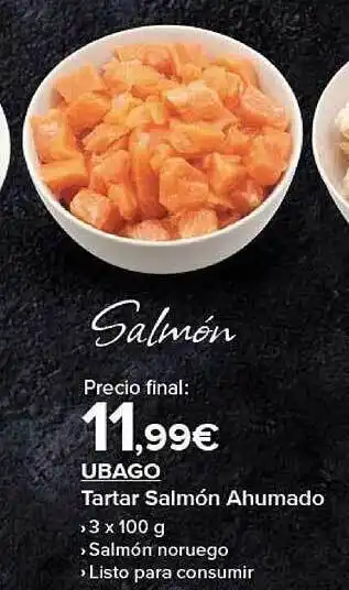 Costco Tartar salmón ahumado oferta