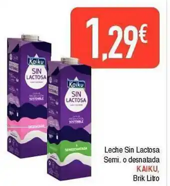 Masymas Leche sin lactosa semi. o desnatada kaiku brik oferta