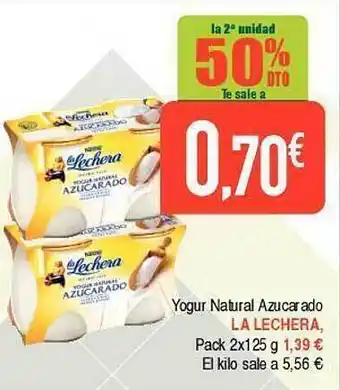 Masymas Yogur naturao azucarado la leche pack 2 oferta