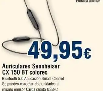 FROIZ Auriculares sennheiser cx 150 bt colores oferta