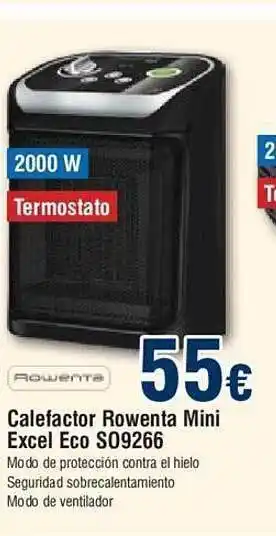 FROIZ Calefactor rowenta mini excel eco s09266 oferta