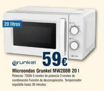 FROIZ Runkel microondas grunkel mw20bb 20 bi oferta