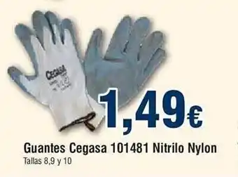 FROIZ Guantes cegasa 101481 nitrilo nylon oferta