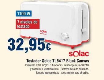 FROIZ Tostador solac tl5417 blank canvas oferta