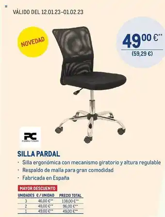 Makro Pc silla pardal oferta