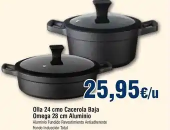 FROIZ Olla 24 cmo cacerola baja omega 28 cm aluminio oferta