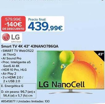 Costco Lg smart tv 4k 43 oferta