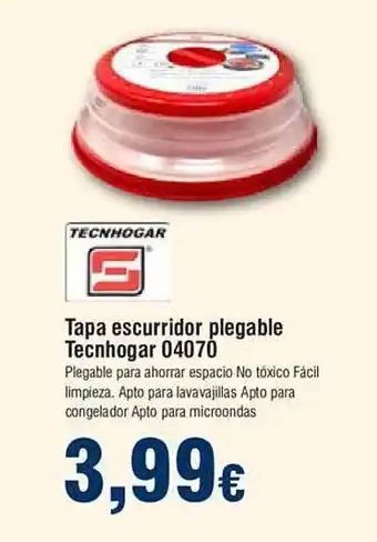 FROIZ Tapa escurridor plegable tecnhogar 04070 oferta
