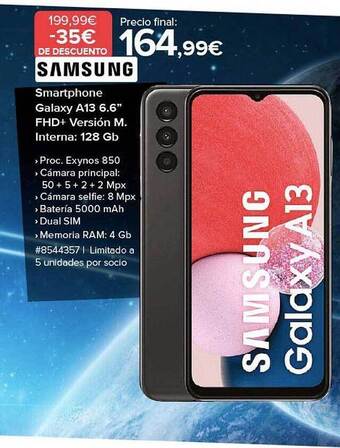 Costco Samsung smartphone galaxy a13 6.6 oferta