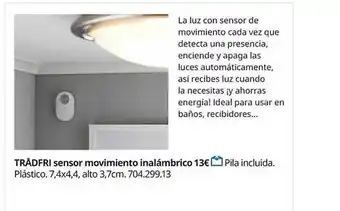 IKEA Trãdfri sensor movimiento inalámbrico oferta
