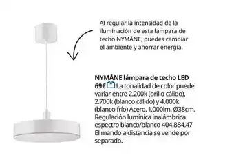 IKEA Nymãnei lámpara de techo led oferta