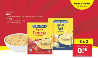 Lidl Gallina blanca sopa oferta