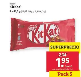 Lidl Nestlé kit kat oferta