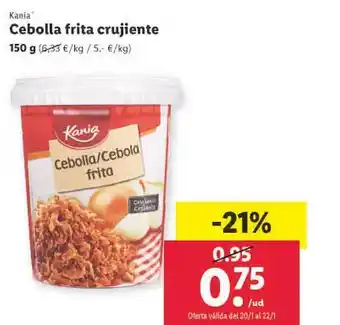 Lidl Kania cebolla frita crujiente oferta