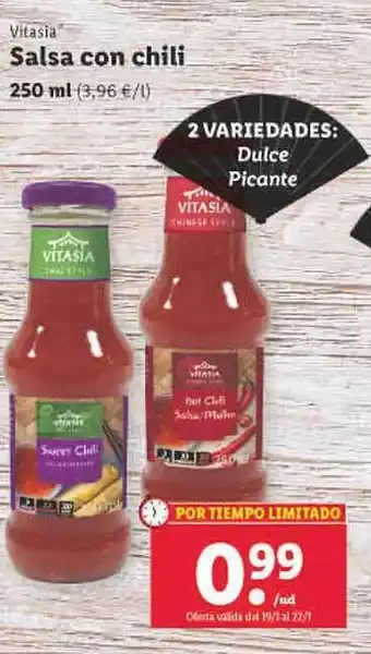 Lidl Vitasia salsa con chili oferta