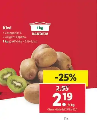 Lidl Kiwi bandeja oferta