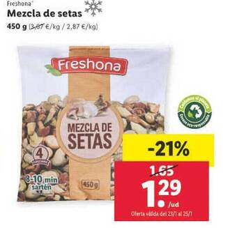 Lidl Freshona mezcla de setas oferta