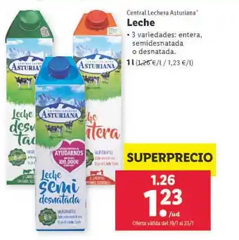 Lidl Central lechera asturiana leche oferta