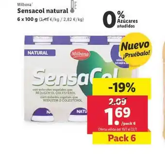 Lidl Milbona sensacol natural oferta
