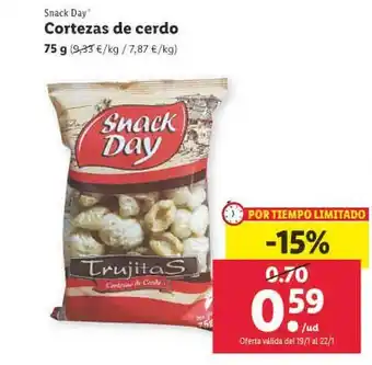Lidl Snack day cortezas de cerdo oferta