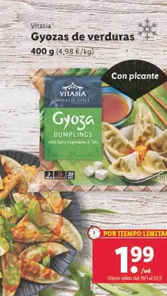Lidl Vitasia gyozas de verduras oferta