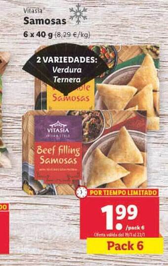 Lidl Vitasia samosas oferta