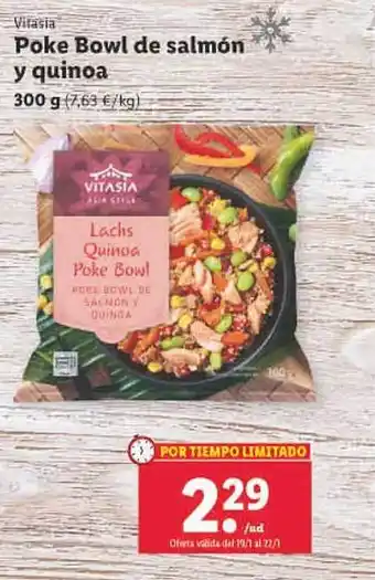 Lidl Vitasia poke bowl de salmón y quinoa oferta