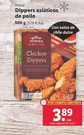 Lidl Vitasia dippers asiáticos de pollo oferta