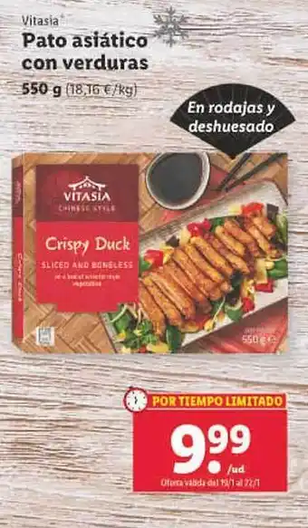 Lidl Vitasia pato asiático con verduras oferta