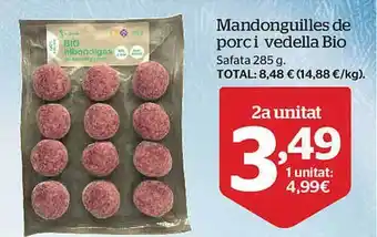 La Sirena Mandonguilles de porci vedella bio safata oferta