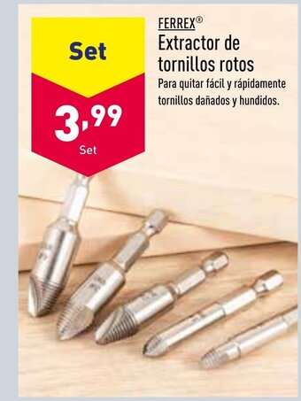 ALDI Extractor de Tornillos Rotos oferta