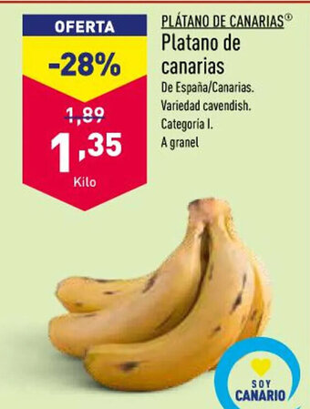 ALDI Platano De Canarias oferta