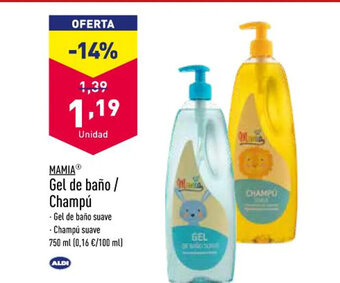 ALDI Mamia Gel de Baño/ Champú oferta