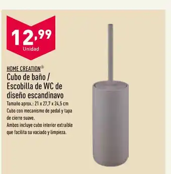 ALDI Home Creation Cubo De Baño/ Escobilla de WC de Diseño Escandinavo oferta