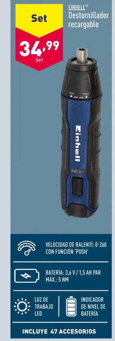 ALDI Einhell Destornillador Recargable oferta