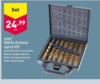 ALDI Ferrex Maletín de Brocas Espiral HSS oferta