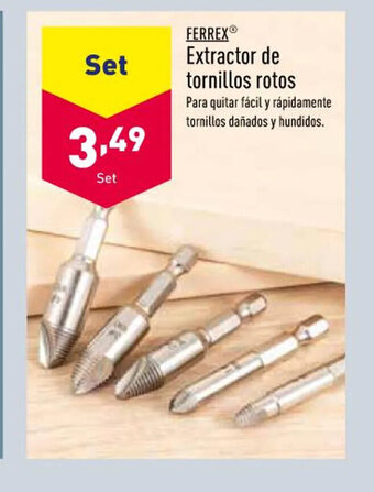 ALDI Ferrex Extractor de Tornillos Rotos oferta