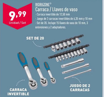 ALDI Workzone Carraca/ Llaves de Vaso oferta