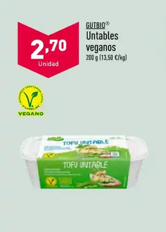 ALDI Gutbio Untables Veganos oferta