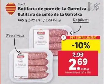 Lidl Botifarra De Porc De La Garrotxa Butifarra De Cerdo De La Garrotxa oferta