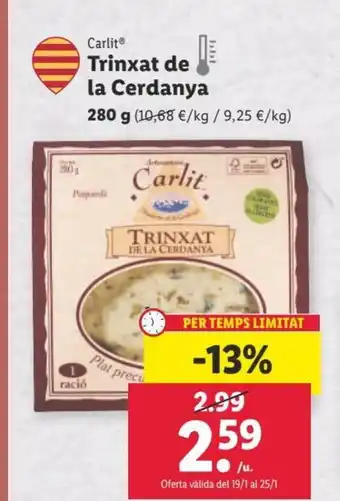 Lidl Trinxat De La Cerdanya 280 g. oferta