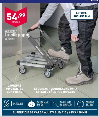 ALDI Workzone Carretilla plegable oferta