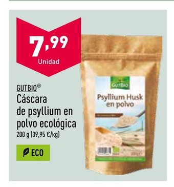 ALDI Gutbio Cáscara De Psyllium en Polvo Ecológica oferta