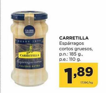 Alimerka Carretilla espárragos cortos gruesos oferta