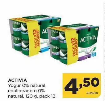 Alimerka Activia yogur 0% natural edulcorado o 0% natural oferta