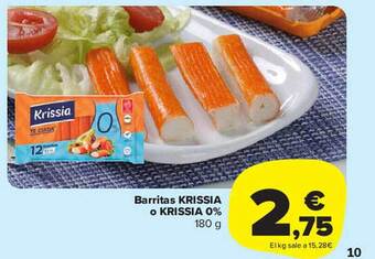 Carrefour Market Barritas krissia o krissia 0% oferta