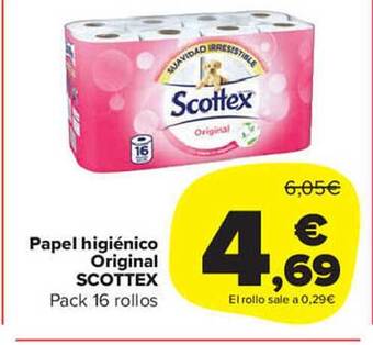 Carrefour Market Papel higiénico original scottex oferta
